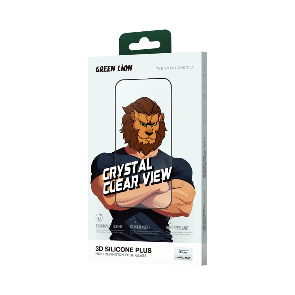 Green Lion 3D Silicone Plus Advanced Privacy Edge Glass 16 pro