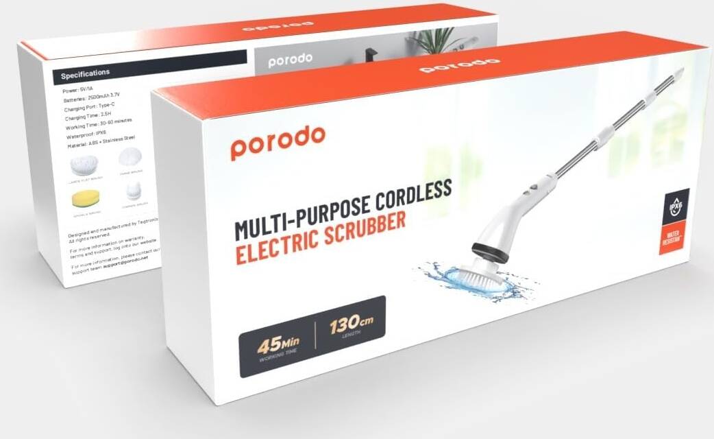 Porodo Multi-Purpose Cordless Electric Scrubber