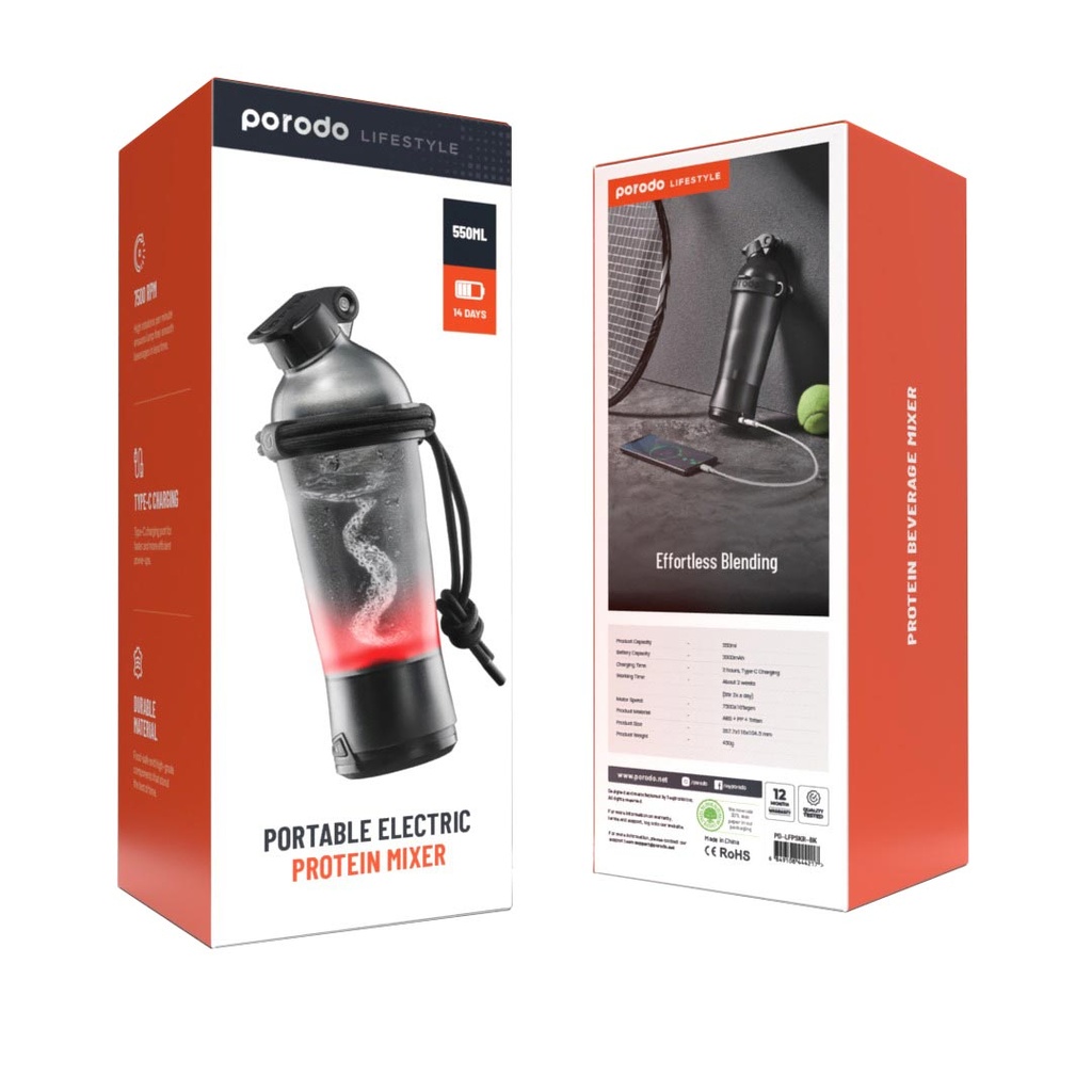 Porodo Portable Electric Protein Mixer