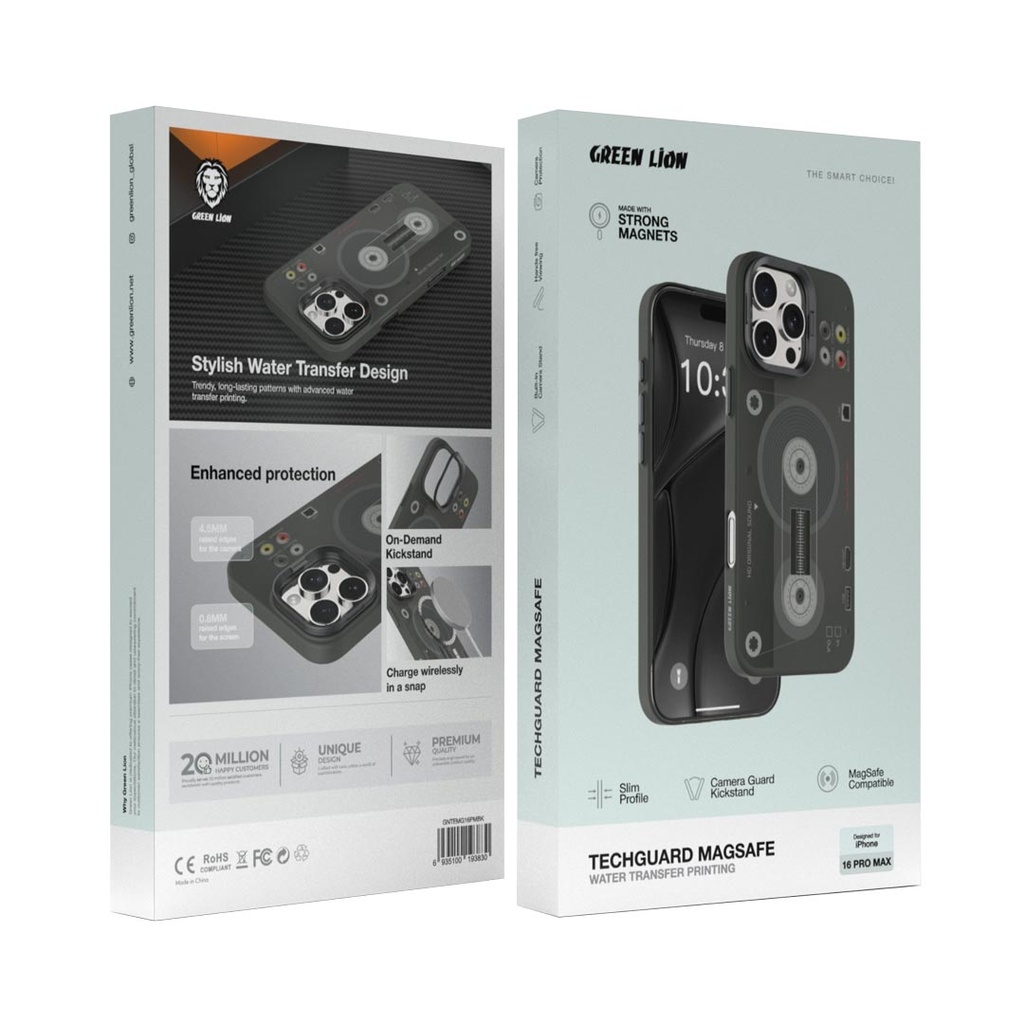 Green Lion Techguard Magsafe 16 Pro Black