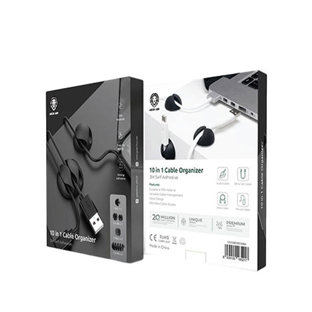 Green Lion 10 in 1 Cable Organizer 3M self Adhesive