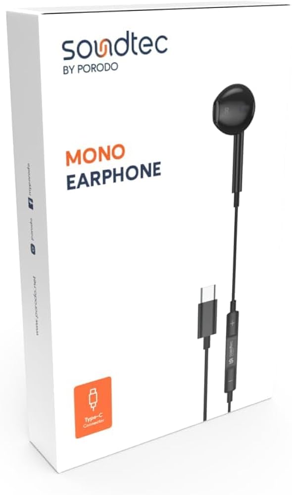Porodo soundtec MONO earphone Type-C Jack Unique