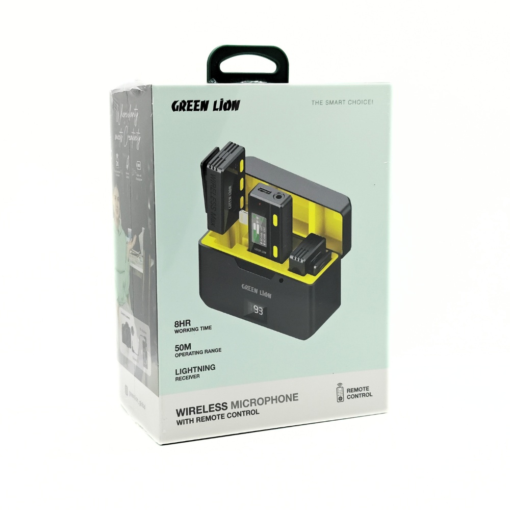 Green Lion Wireless Microphone with Remote Control Lightning