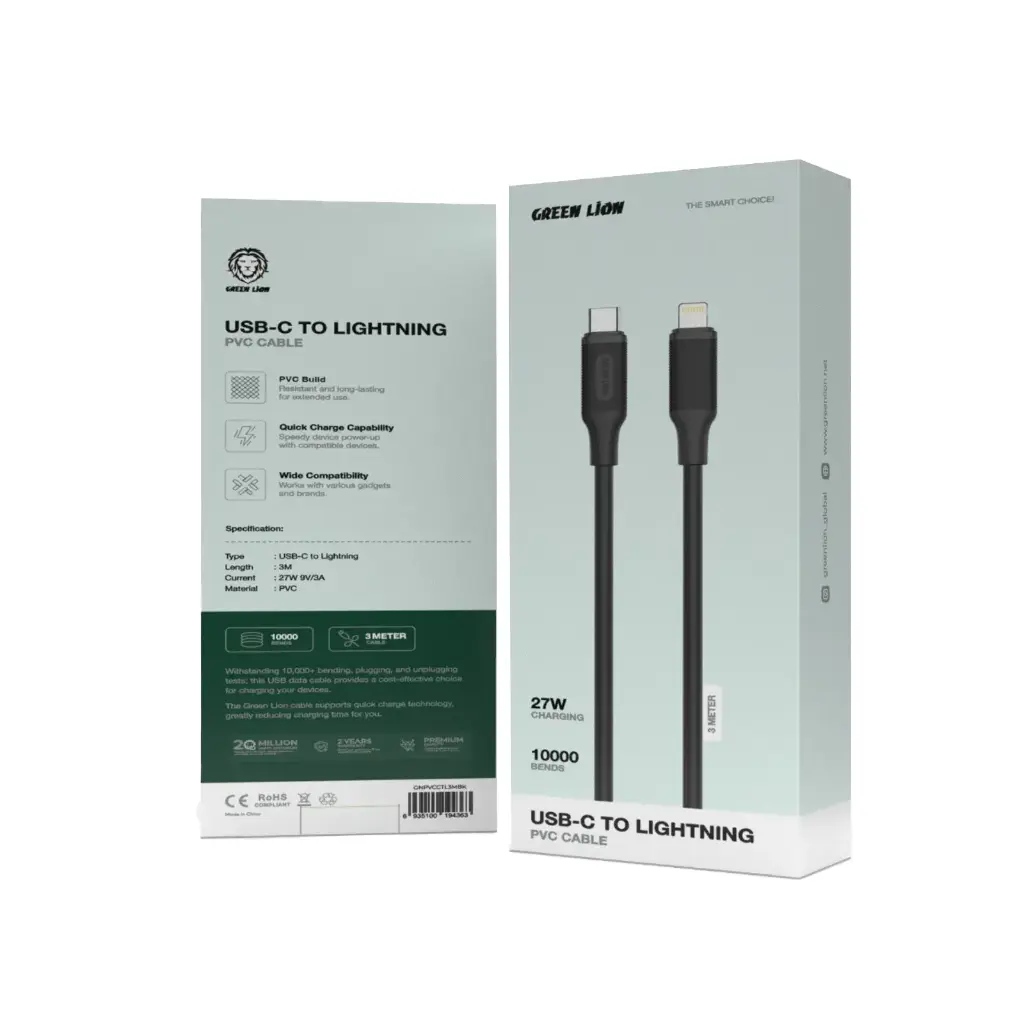 Green Lion Type-c to Lightning pvc Cable 3M