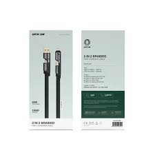 Green Lion 2 in 2 Braided Fast Charging Cable