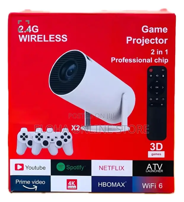 Ultra HD 2.4G Wireless Game Projector 2 IN 1 Professional 3D