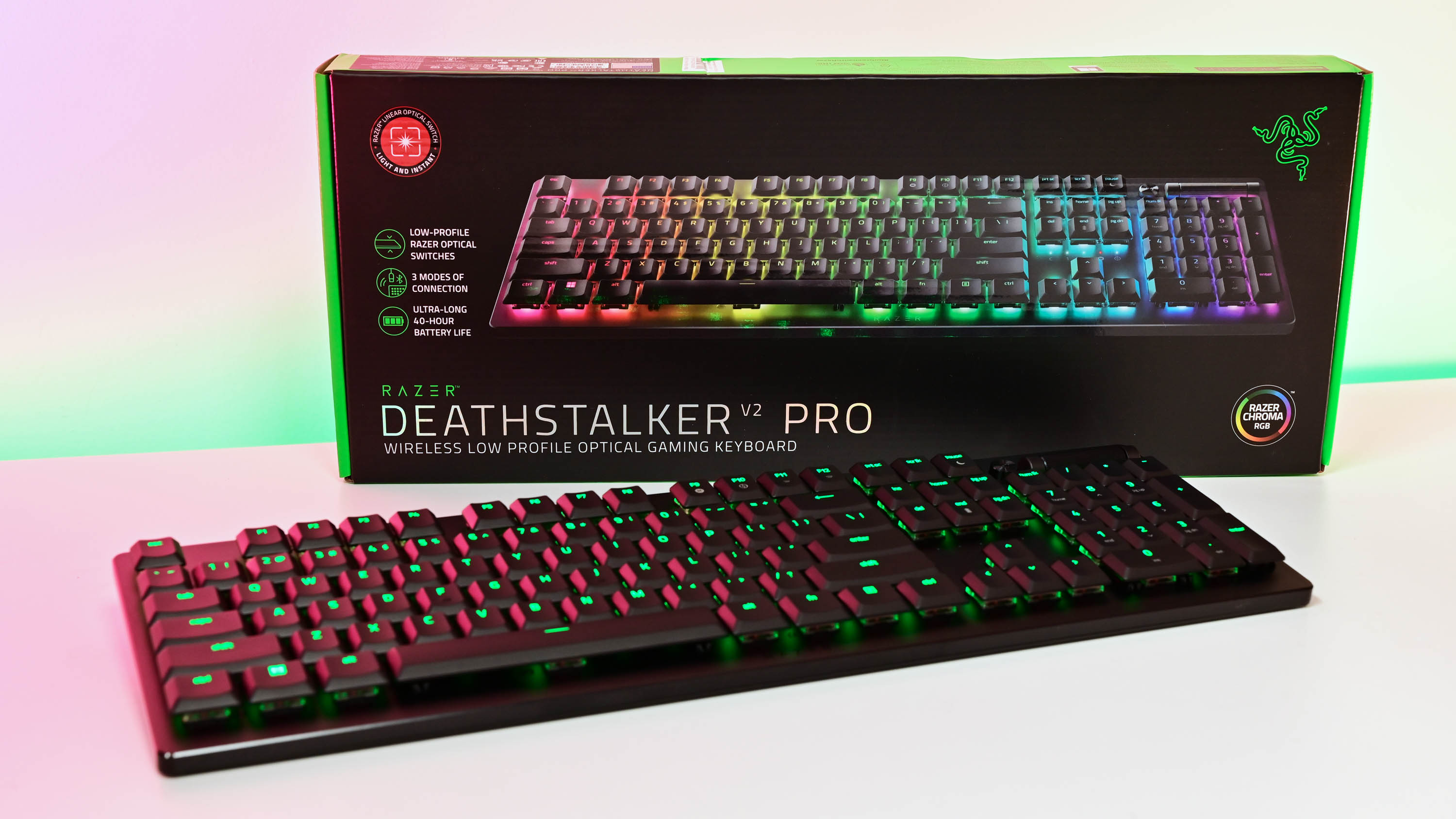 Razer Deathstalker V2 Pro Tenkeyless Wireless Low-Profile Optical Gaming KeyBoard